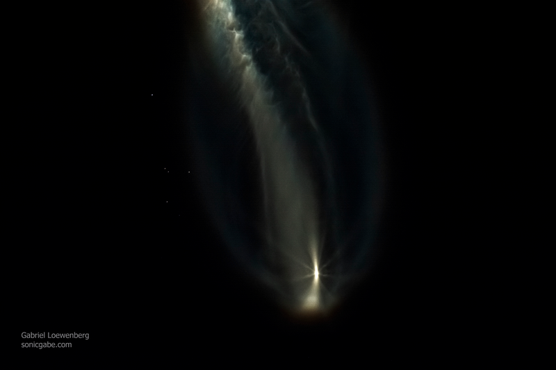 You can see all five boosters in this shot.